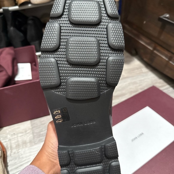 NWT JOHN LOBB Loe Suede Derby Loafers in Charcoal Sz 11.5 - Picture 6 of 10